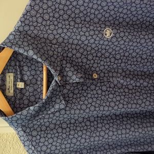 Peter Millar Print Golf Polo, Purple, XL